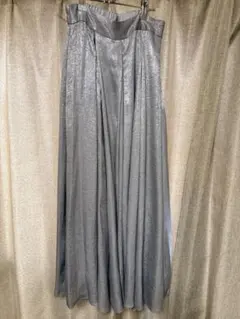 シルバー フレアスカート ゴムウエスト