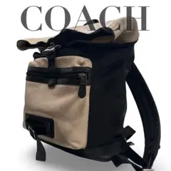 COACH コーチ リュック パフォレイテッド オールレザー 大容量 A4可 黒