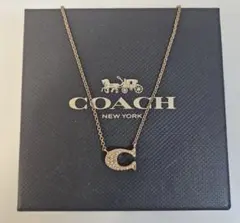 COACH・ネックレス・Cロゴ パヴェストーン・ピンクゴールドのサムネイル