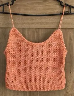 ZARA ザラ　ニットビスチェ　キャミソール　オレンジ　S