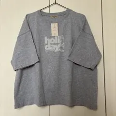 サマンサモスモス　ヴィンテージ風天竺おじさんフロッキープリントTシャツのサムネイル