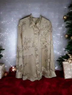 着物リメイク長袖シャツ(シミあり)