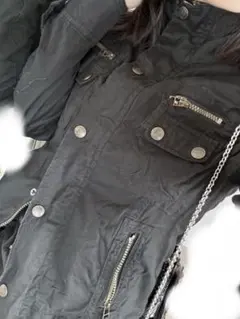 ꒰ダークコア　ダメージ　ジャケット　ブラック　グランジ　ホラゲ　コケット꒱ ︎