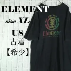 【USA古着】エレメント センターロゴ Tシャツ ビックシルエット XL【希少】