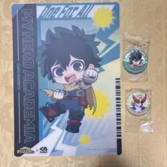 くら寿司 マルチシート　缶バッジ　ヒロアカ 緑谷出久 青山優雅