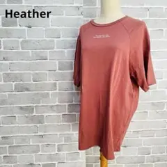 Heather ヘザー ロゴTシャツ ラグラン袖 くすみカラー 半袖 B307のサムネイル