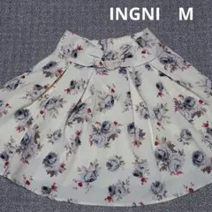 INGNI フラワープリント フレアスカート M