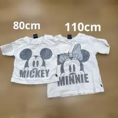 ミッキー(80) とミニー (110)Tシャツ 2枚セット