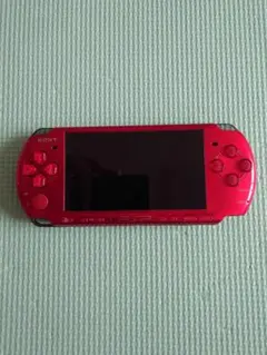 【動作確認済】Sony PSP3000 本体 レッド 充電器付