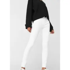【マンゴー MANGO】スキニーデニムパンツ ホワイト 白パンツ キレイめコーデ