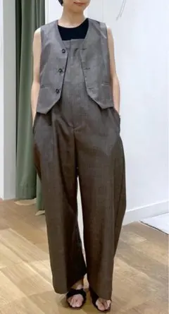 ROPÉ PICNIC シャークスキン　ベスト　チャコール