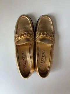 新品同様！！定価15万 VALENTINO ヴァレンティノ ローファー ゴールドのサムネイル