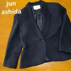 jun ashida 黒 テーラードジャケット【⑨】 ウール100%