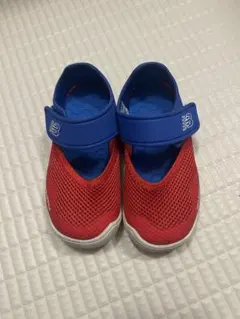 New Balance メッシュサンダル レッド/ブルー　15cm