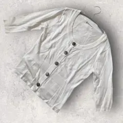 22 OCTOBRE カーディガン シンプル　上品　五分袖　丈短め　サイズ2