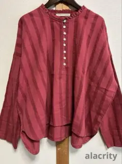 ストライプ フリル