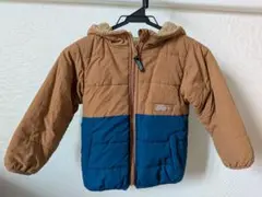 BREEZE　リバーシブルダウン フード付き 110cm 茶色と青