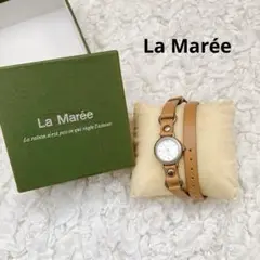 La Marée ブラウンレザー 腕時計　本革　色違いも出品中（黒）