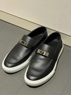 HERMES エルメス　モカシン　パリ　トワルH 24cm 37.5 HERMES エルメス モカシン パリ トワルH 24cm 37.5 - メルカリ