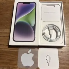Apple iPhone 14 パープル 箱未使用Lightning純正ケーブル