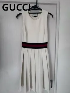 GUCCI ノースリーブ ミニワンピース ブルー - メルカリ