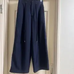 ネイビー ワイドパンツ
