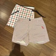 ルコック　チェック柄ショートパンツ