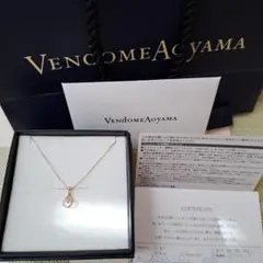 ヴァンドーム青山　ダイヤモンド　ドロップ　ネックレス　雫　イエローゴールド