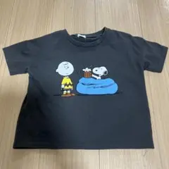 スヌーピー チャーリー・ブラウン Tシャツ 黒
