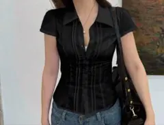 SHEIN 半袖シャツ ブラック