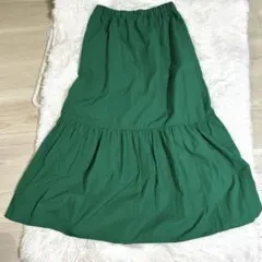 超美品✨HONEYSUCKLE ROSE✨グリーン フレアスカート Lサイズ