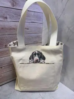 ハンドメイド 刺繍 ダックスフンド ミニトートバッグ 犬 うちの子