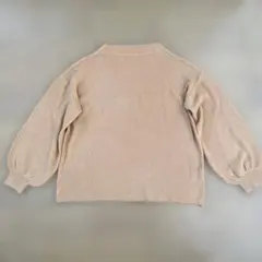 lnterplanet ベージュ リブ編み バルーンスリーブ セーター　0125