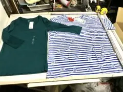 ユニクロ　7分.半袖Tシャツ XLサイズ　まとめて2枚　新品、タグ付★6298B