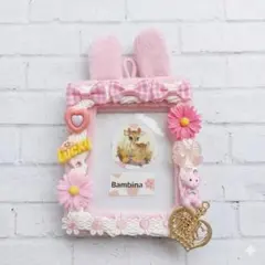 ホイップデコ　【推し トレカケース】 ピンク　リボン　クマ　花