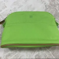 ポーチ　メイクポーチ　大容量　H刺繍ポーチ