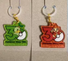 ポケモン 30周年 アクリルキーホルダー ナエトル ヒコザル ２個セット