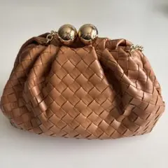 COLE HAAN スモールウーブンレザー クラッチバッグ