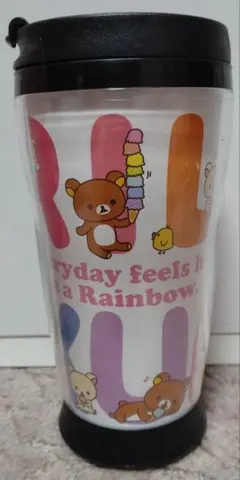 【未使用】タンブラー　ふた付き　リラックマ