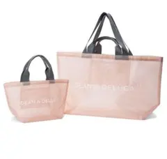 ディーン＆デルーカ　メッシュトートバッグ　ピンク　2点　DEAN&DELUCA