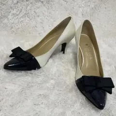 ✨美品✨ダイアナ　DIANA オペラ　ハイヒール ホワイト　ネイビー