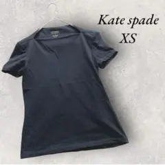 ケイトスペード XS 黒 ノーカラー 半袖カットソー Tシャツ 無地 シンプルのサムネイル