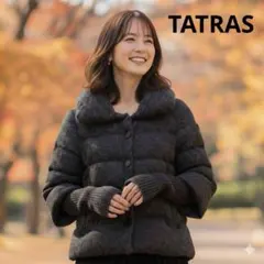 美品 タトラス ダウンジャケット レディース コルマ 女優襟 リブ袖 02 M TATRAS タトラス ダウンジャケット COLMA コルマ レディース