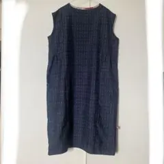 着物リメイク お値引きしました。12800→8800 シルク紬 手縫ワンピース 