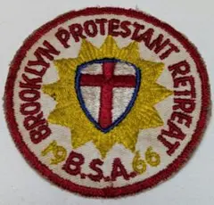 60s ボーイスカウト BSA ブルックリン プロテスタント リトリート パッチ