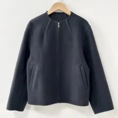 美品✨23区 ウールリバー ショート ブルゾン　グレー　34