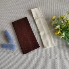 ヘアバンド&ヘアゴム☆4個セット☆ブラウン☆オフホワイト☆ブルー