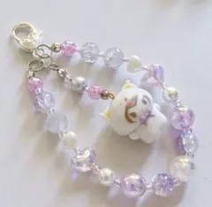 クロミ　ビーズストラップ　キーホルダー