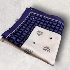 MCM ハンカチ パープル×ホワイト ロゴ柄 正規品のサムネイル