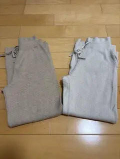 ユニクロ ウォッシャブルリブニットパンツ M 2枚セット